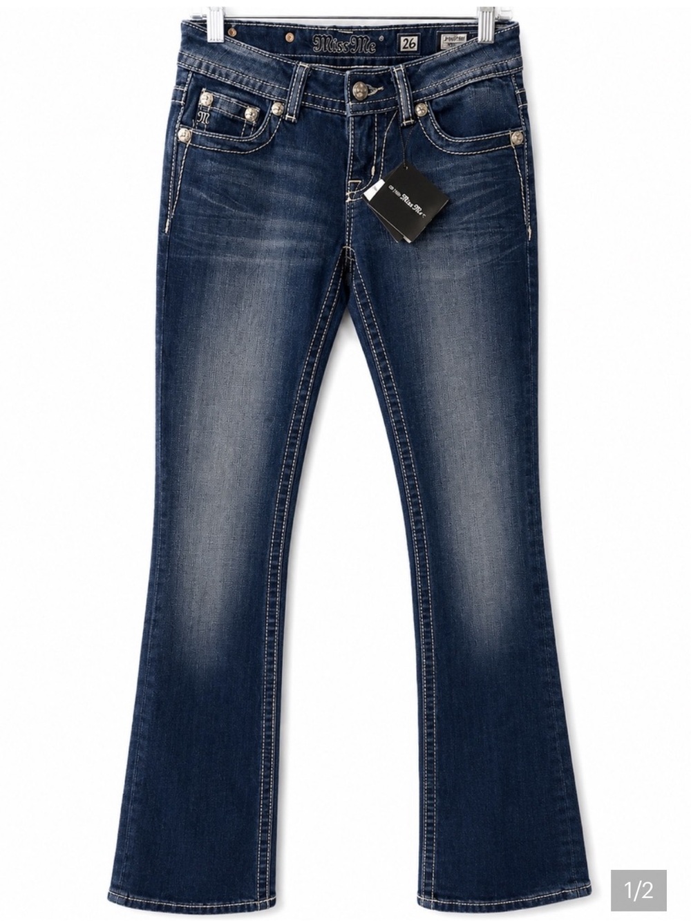 NWT Miss Me Indigo Wash Bootcut Jeans - Picture 2 of 2